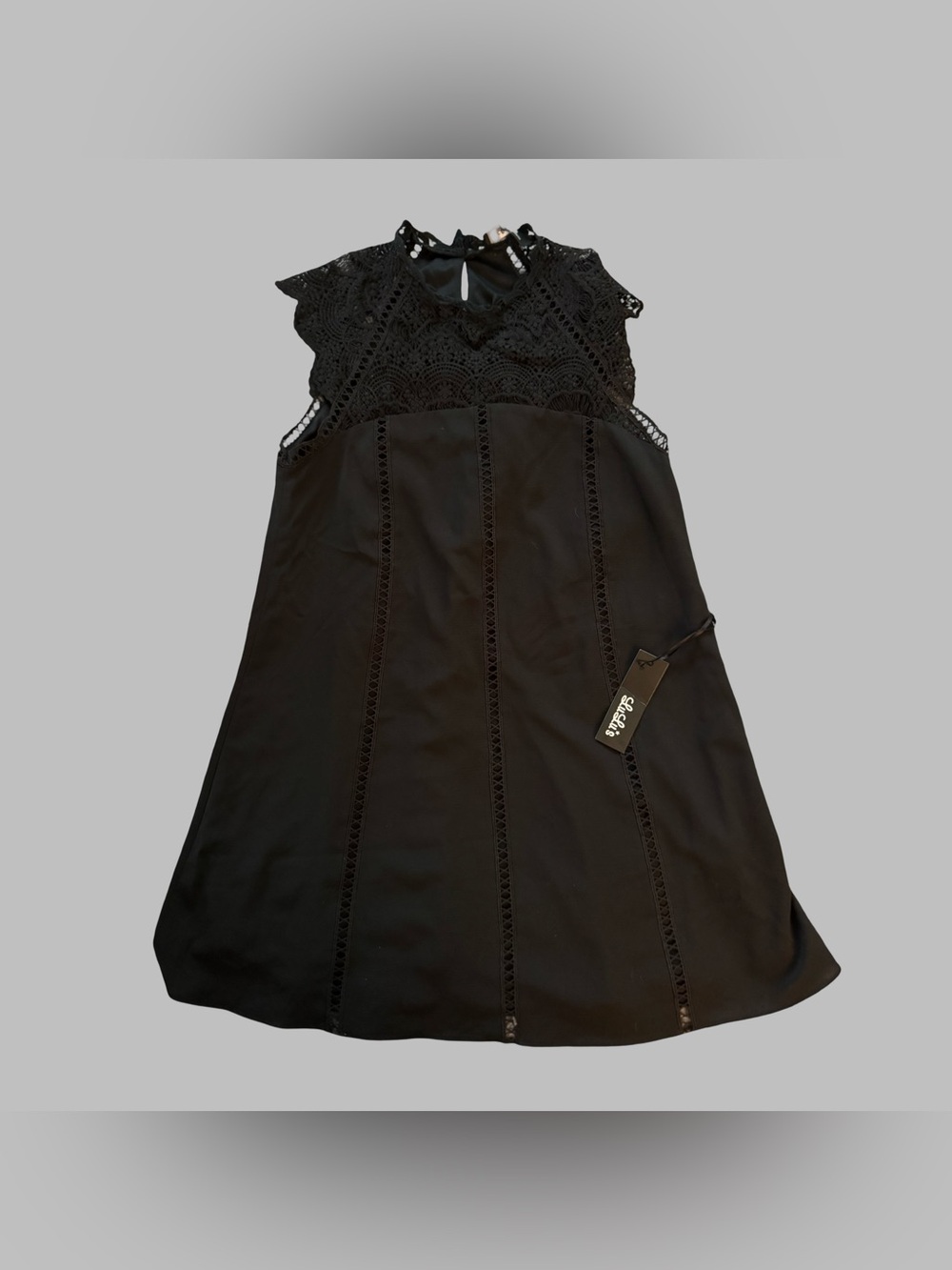 NWT LULU’S Hey Doll Black Lace Shift Dress Size Small - Picture 5 of 16